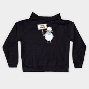 Wear a mask, sheep Kids Hoodie